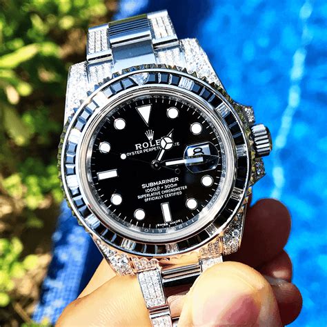 rolex diamond submariner|rolex submariner diamond price.